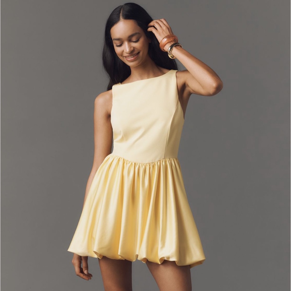 NWT Anthropologie Maeve Boat Neck Bubble Mini Dress
